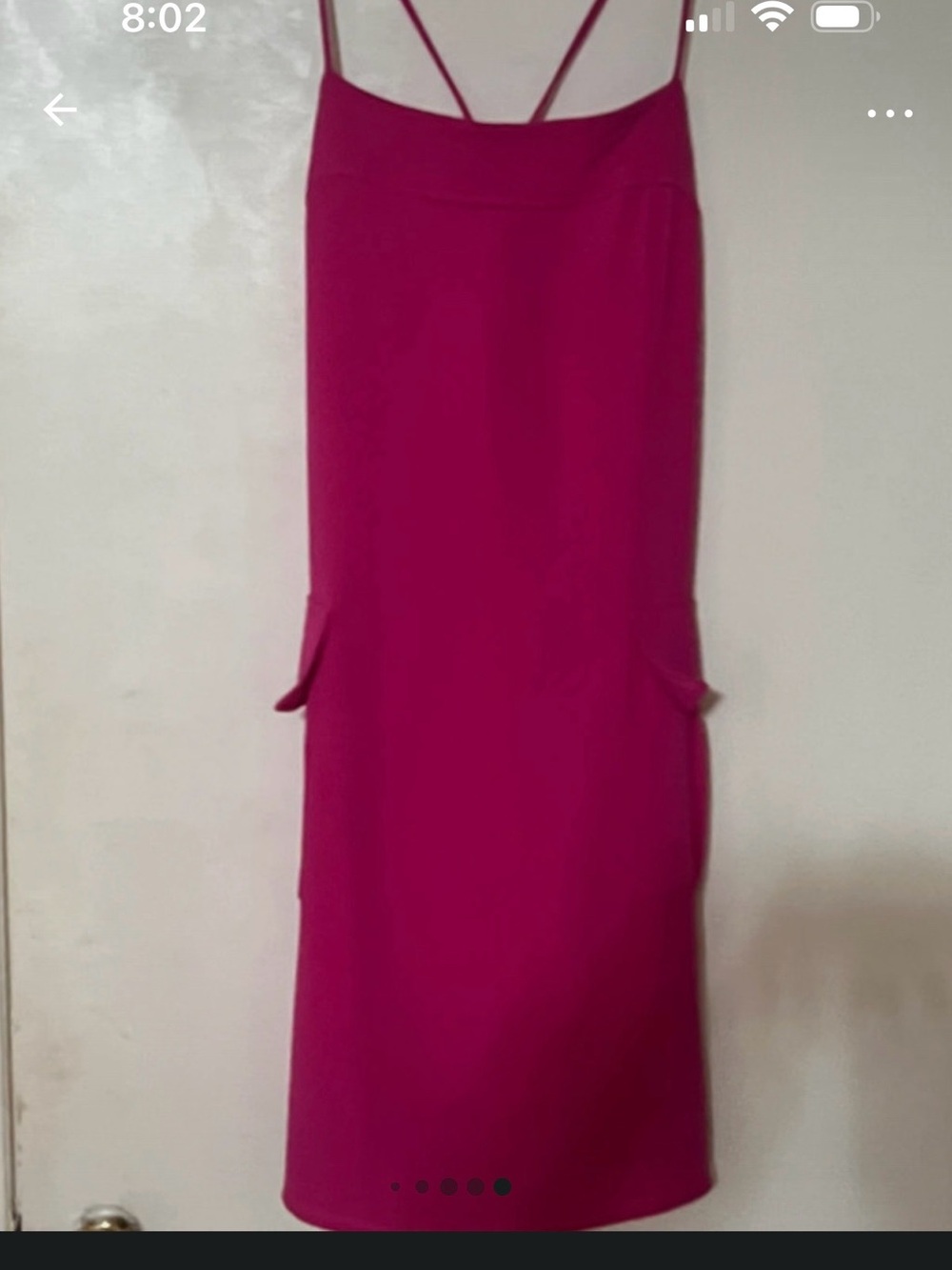 Carmela Bright Pink Spaghetti Strap Tie-Back Women's dress - Picture 9 of 9